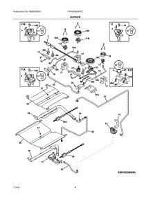 03 - Burner parts for Electrolux Range FPGS3085PFD from AppliancePartsPros.com