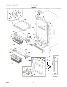 03 - Cabinet parts for Electrolux Freezer FPUH19D7LF2 from AppliancePartsPros.com
