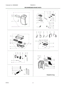 02 - Recommended Spare Parts parts for Electrolux Air Conditioner FRA053PU114 from AppliancePartsPros.com