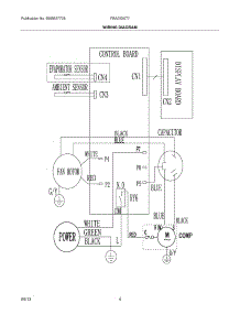 04 - Wiring Diagram parts for Frigidaire Room Air Conditioner FRA053XT750 from AppliancePartsPros.com