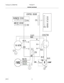 04 - Wiring Diagram parts for Frigidaire Room Air Conditioner FRA054XT719 from AppliancePartsPros.com