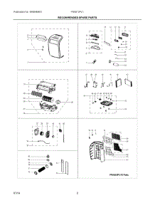 02 - Recommended Spare Parts parts for Electrolux Air Conditioner FRA073PU115 from AppliancePartsPros.com