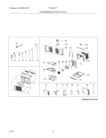 03 - Recommended Spare Parts parts for Frigidaire Room Air Conditioner FRA082AT719 from AppliancePartsPros.com