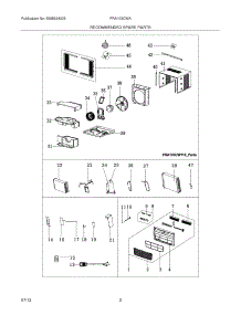 03 - Recommended Spare Parts parts for Frigidaire Room Air Conditioner FRA103CWA10 from AppliancePartsPros.com