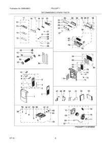 03 - Recommended Spare Parts parts for Frigidaire Room Air Conditioner FRA123PT110 from AppliancePartsPros.com