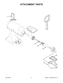 02 - Attachment Parts parts for Whirlpool Mixer FVSP0 from AppliancePartsPros.com