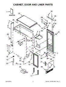 02 - Cabinet, Door And Liner Parts parts for Whirlpool Ice Maker GI15NDXZS0 from AppliancePartsPros.com