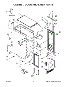 02 - Cabinet, Door And Liner Parts parts for Whirlpool Ice Maker GI15PDXZS0 from AppliancePartsPros.com