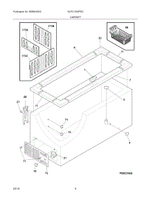 05 - Cabinet parts for Frigidaire Freezer GLFC1526FWC from AppliancePartsPros.com