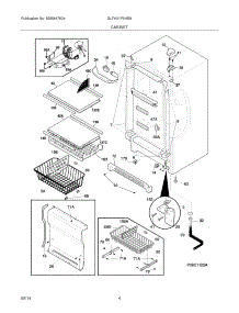 05 - Cabinet parts for Frigidaire Freezer GLFH21F8HBN from AppliancePartsPros.com