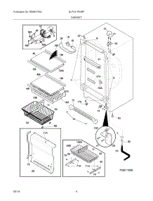 05 - Cabinet parts for Frigidaire Freezer GLFH21F8HBP from AppliancePartsPros.com