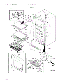 05 - Cabinet parts for Frigidaire Freezer GLFH21F8HWN from AppliancePartsPros.com