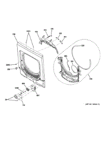 05 - Front Panel parts for Ge Washer Dryer Combo GTUP240EM5WW from AppliancePartsPros.com
