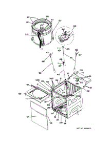 11 - Cabinet (4) parts for Ge Washer Dryer Combo GTUP270EM4WW from AppliancePartsPros.com