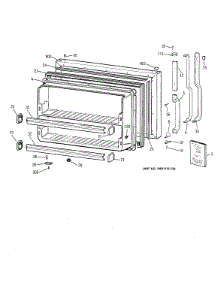 07 - Door Assembly parts for Ge Washer Dryer Combo GTUP270GM4WW from AppliancePartsPros.com