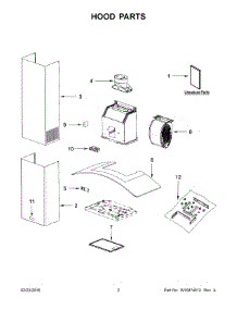 02 - Hood Parts parts for Whirlpool Hood GXW6536DXS4 from AppliancePartsPros.com
