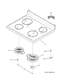 02 - Cooktop parts for Ge Range JBS60DF1BB from AppliancePartsPros.com