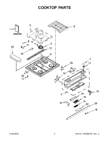 02 - Cooktop Parts parts for Maytag Range JGS1450DB1 from AppliancePartsPros.com