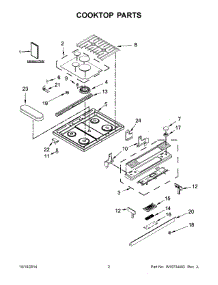 02 - Cooktop Parts parts for Maytag Range JGS1450DP0 from AppliancePartsPros.com