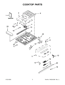 02 - Cooktop Parts parts for Maytag Range JGS1450DP1 from AppliancePartsPros.com