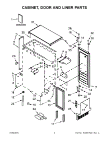 02 - Cabinet, Door And Liner Parts parts for Maytag Ice Maker JIM158XYCX1 from AppliancePartsPros.com