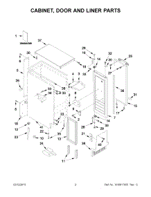 02 - Cabinet, Door And Liner Parts parts for Maytag Ice Maker JIM158XYRS0 from AppliancePartsPros.com