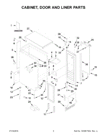 02 - Cabinet, Door And Liner Parts parts for Maytag Ice Maker JIM158XYRS1 from AppliancePartsPros.com