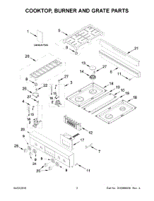 02 - Cooktop, Burner And Grate Parts parts for Maytag Range JLRP430WP00 from AppliancePartsPros.com