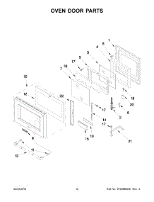 07 - Oven Door Parts parts for Maytag Range JLRP430WP00 from AppliancePartsPros.com