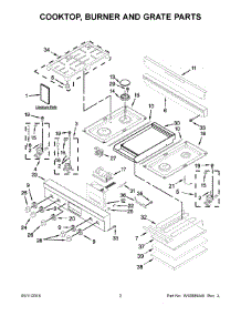 02 - Cooktop, Burner And Grate Parts parts for Maytag Range JLRP536WP00 from AppliancePartsPros.com