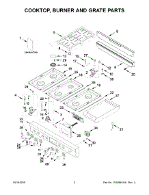 02 - Cooktop, Burner And Grate Parts parts for Maytag Range JLRP548WP00 from AppliancePartsPros.com