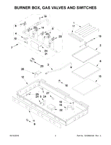 03 - Burner Box, Gas Valves And Switches parts for Maytag Range JLRP548WP00 from AppliancePartsPros.com