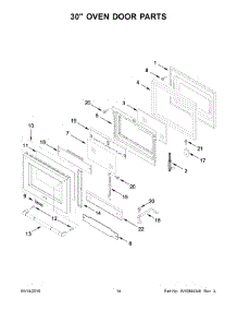 08 - 30" Oven Door Parts parts for Maytag Range JLRP548WP00 from AppliancePartsPros.com