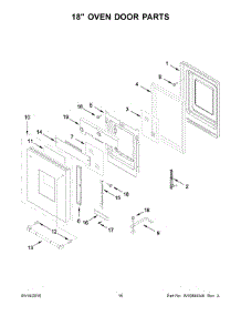 09 - 18" Oven Door Parts parts for Maytag Range JLRP548WP00 from AppliancePartsPros.com