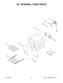 10 - 30" Internal Oven Parts parts for Maytag Range JLRP548WP00 from AppliancePartsPros.com