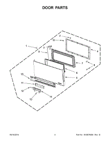 03 - Door Parts parts for Maytag Microwave JMV8208CB0 from AppliancePartsPros.com