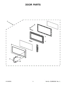 03 - Door Parts parts for Maytag Microwave JMV8208WS1 from AppliancePartsPros.com