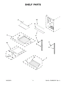 03 - Shelf Parts parts for Jenn-Air Ingredient Center JUB24FRACX00 from AppliancePartsPros.com