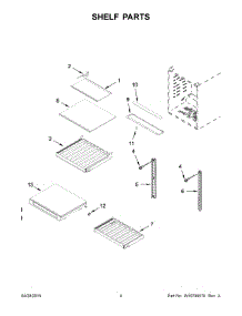 03 - Shelf Parts parts for Maytag Ingredient Center JUB24FRERS00 from AppliancePartsPros.com