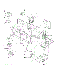 05 - Interior Parts (1) parts for Ge Microwave JVM3150DF1BB from AppliancePartsPros.com