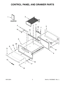 02 - Control Panel And Drawer Parts parts for Maytag Warming Drawer JWD3027ES00 from AppliancePartsPros.com