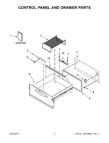 02 - Control Panel And Drawer Parts parts for Maytag Warming Drawer JWD3030EX00 from AppliancePartsPros.com