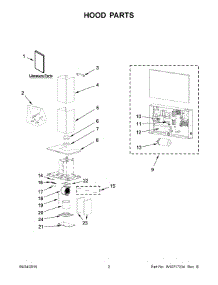 02 - Hood Parts parts for Maytag Hood JXW8936DS00 from AppliancePartsPros.com