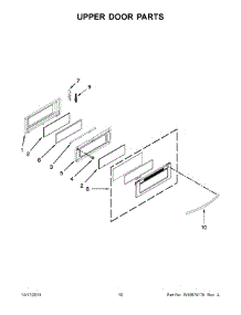 06 - Upper Door Parts parts for Kitchenaid Range KDRS505XSS04 from AppliancePartsPros.com