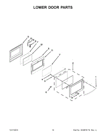 07 - Lower Door Parts parts for Kitchenaid Range KDRS505XSS04 from AppliancePartsPros.com