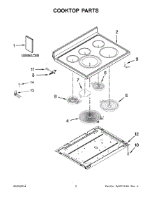 02 - Cooktop Parts parts for Kitchenaid Range KERS202BSS1 from AppliancePartsPros.com