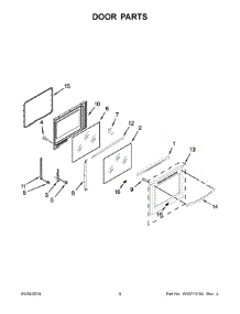 05 - Door Parts parts for Kitchenaid Range KERS202BSS1 from AppliancePartsPros.com