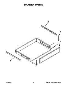 06 - Drawer Parts parts for Whirlpool Range KERS303BWH1 from AppliancePartsPros.com