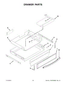 06 - Drawer Parts parts for Whirlpool Range KERS306BSS1 from AppliancePartsPros.com