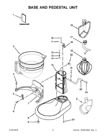 04 - Base And Pedestal Unit parts for Whirlpool Mixer KF26M1QUB5 from AppliancePartsPros.com